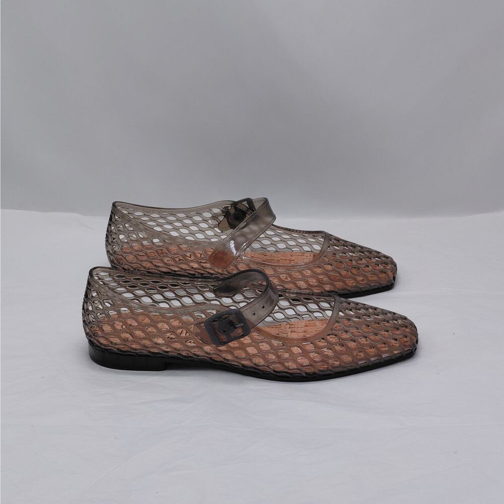 Coconuts by Matisse Mary Jane Ballet Flats Size 7 Jelly Mesh Shoes Y2K Revival